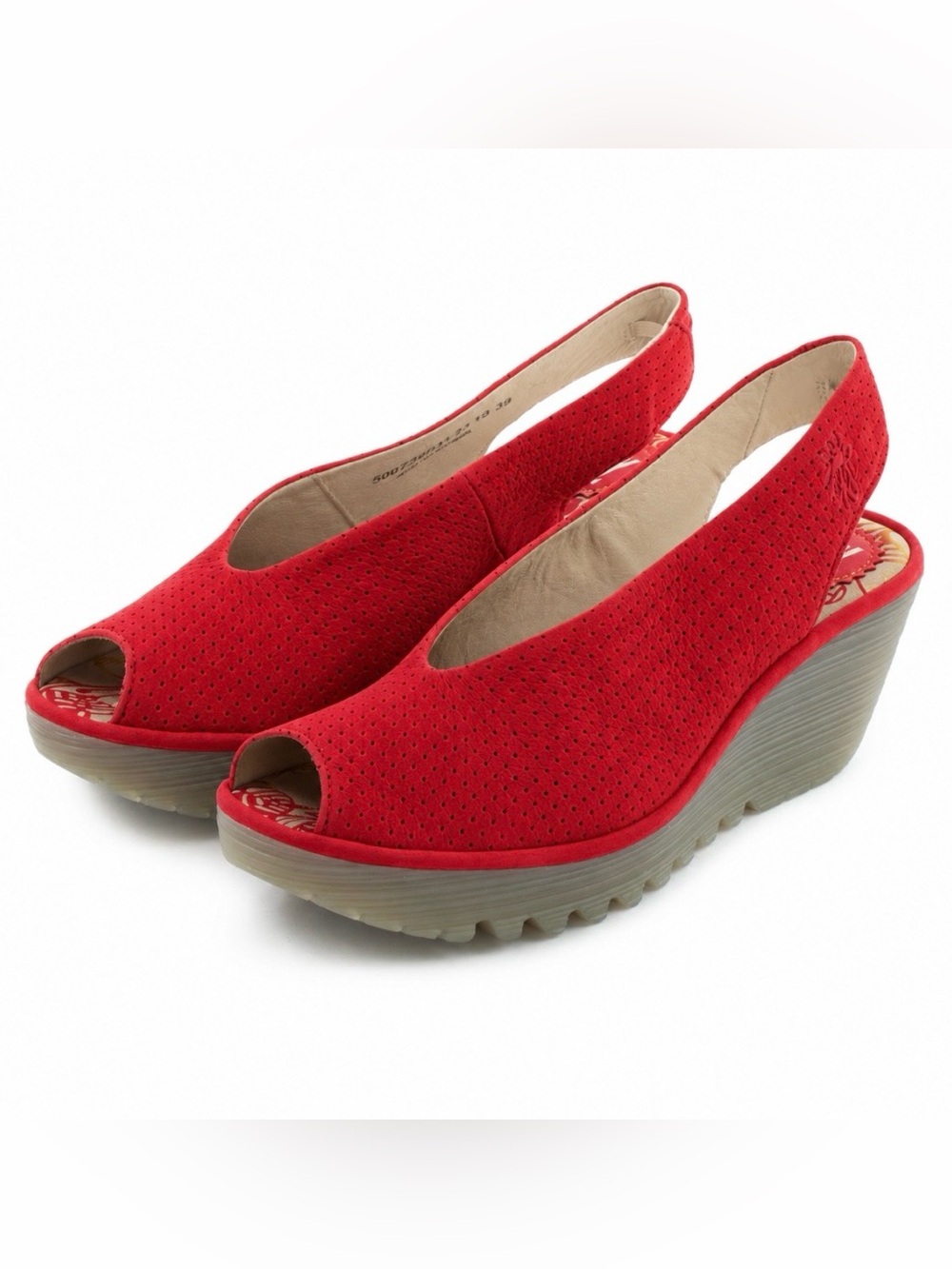 Fly London Yazu Red Shoes NWT EU 38 US 7.5 8